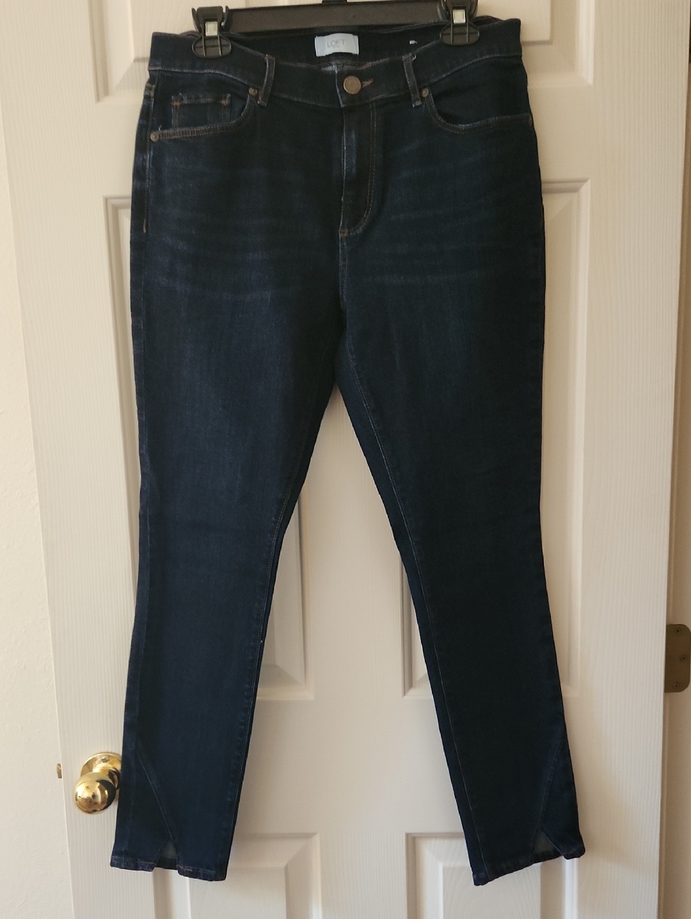 Loft Women's Dark Wash Skinny Jeans - Deep Indigo